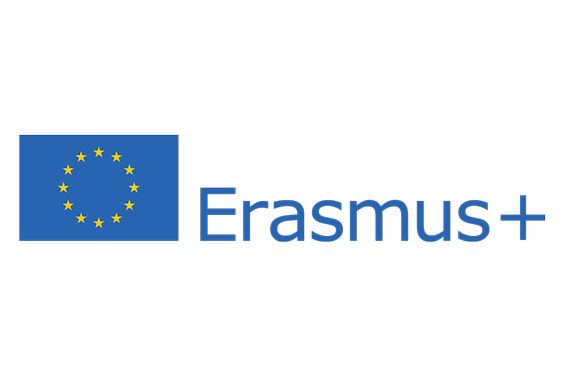 Erasmus+ Logo und Fahne der Europäischen Union